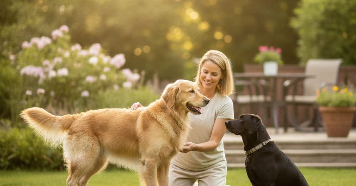 A dog being cared for at home, illustrating k9-repair for tplo surgery recovery in dogs: does it work