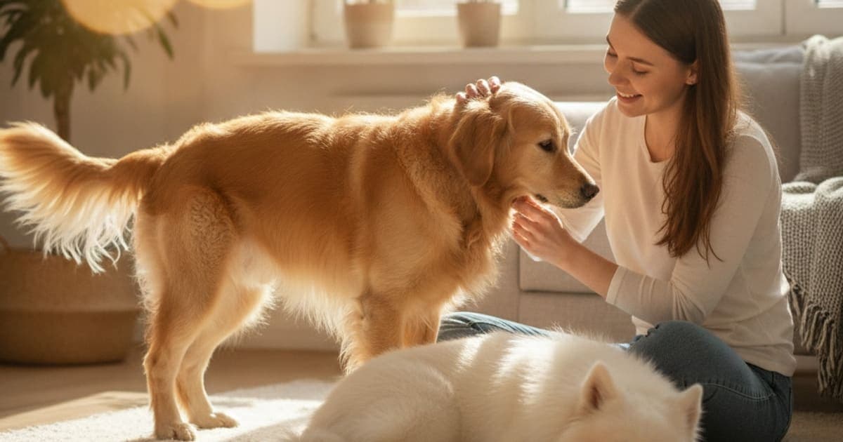 A dog being cared for at home, illustrating k9-repair injection site reactions: what owners notice