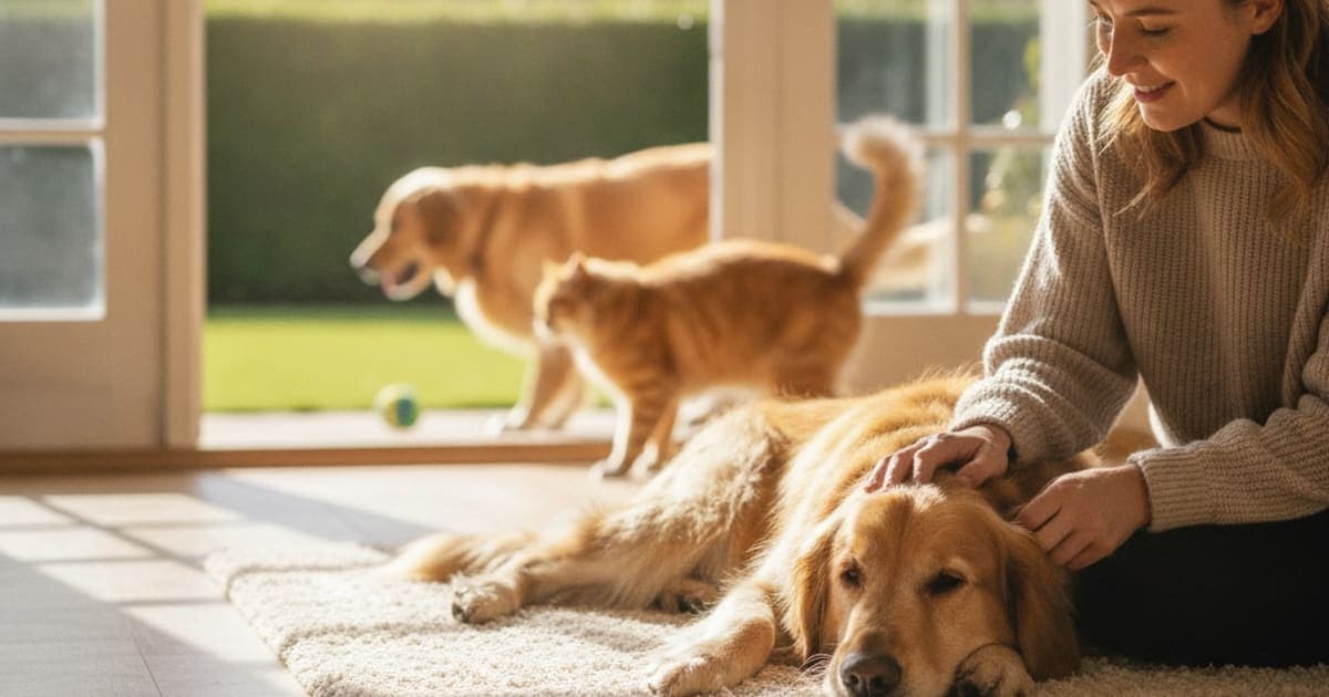 A dog being cared for at home, illustrating k9-repair and lethargy: what owners need to know