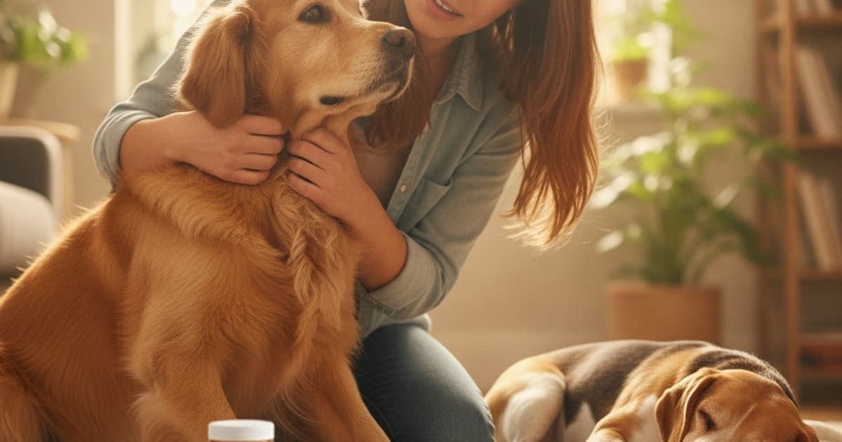 A dog being cared for at home, illustrating k9-repair overdose risk: what owners should know