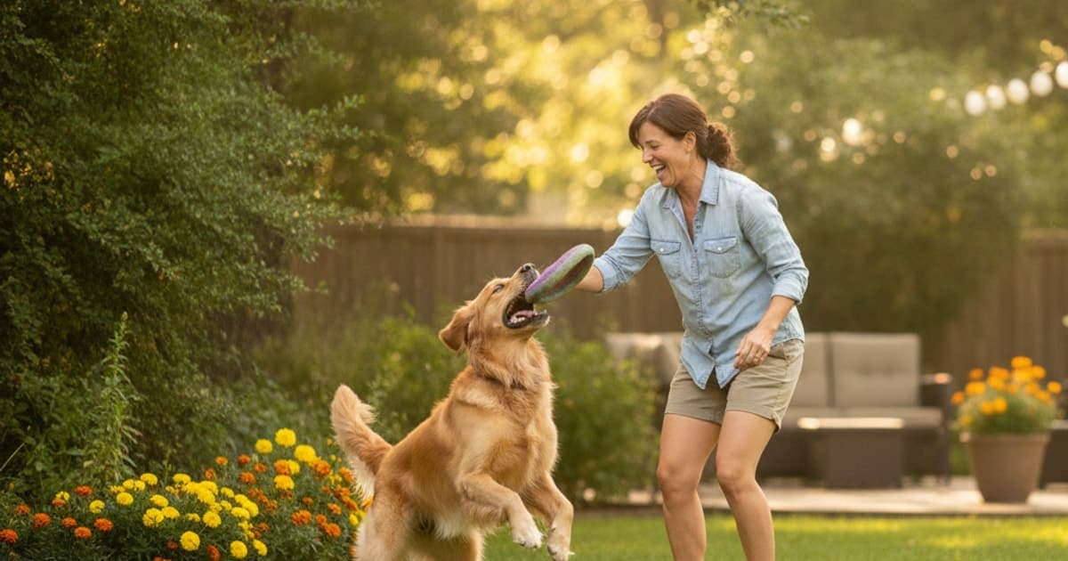 A dog being cared for at home, illustrating k9-repair results after 3 months