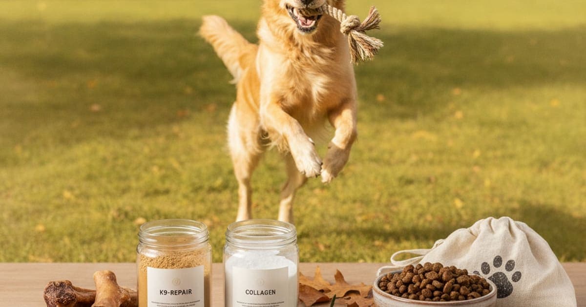 A dog being cared for at home, illustrating k9-repair vs collagen: which works better for dogs