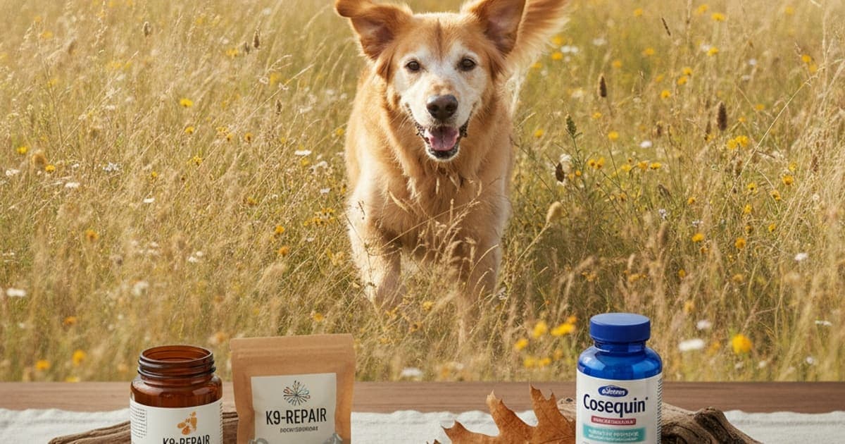 A dog being cared for at home, illustrating k9-repair vs cosequin: which fits your dog's recovery