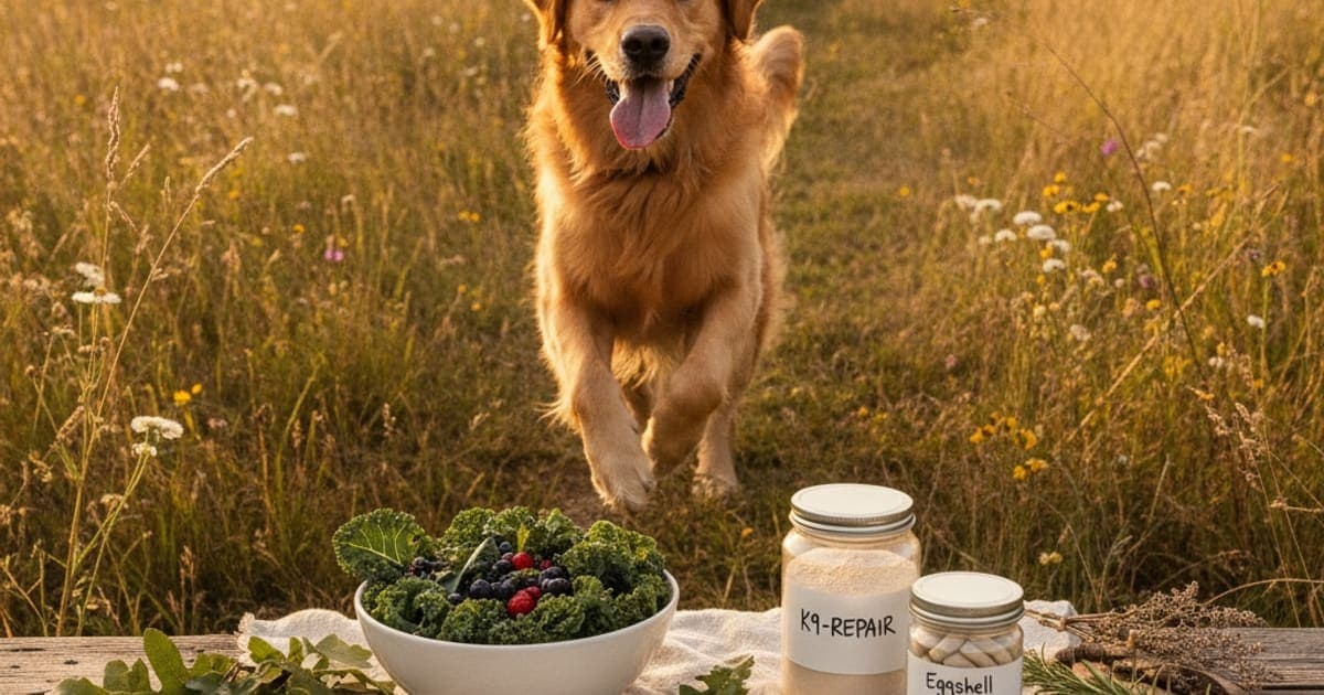 A dog being cared for at home, illustrating k9-repair vs eggshell membrane: which is better
