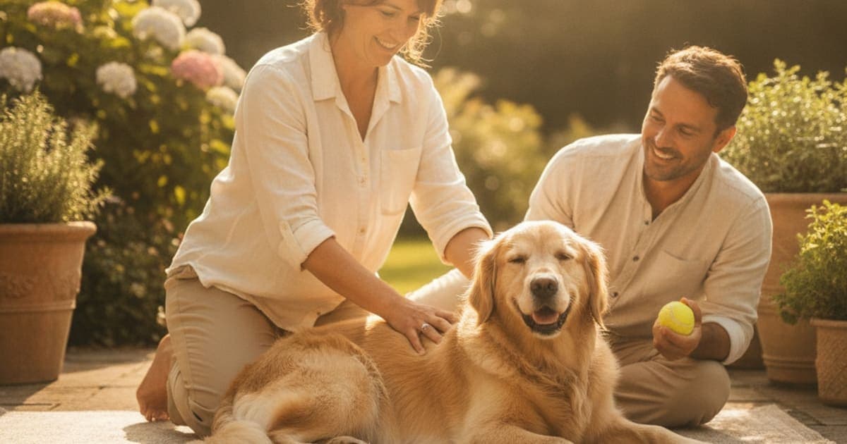 A dog being cared for at home, illustrating k9-repair vs massage therapy: which works better