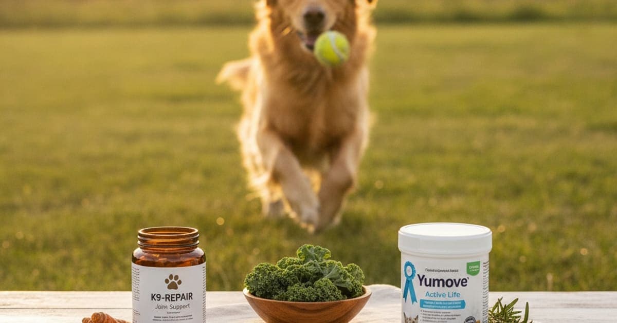 A dog being cared for at home, illustrating k9-repair vs yumove: which works better for dogs