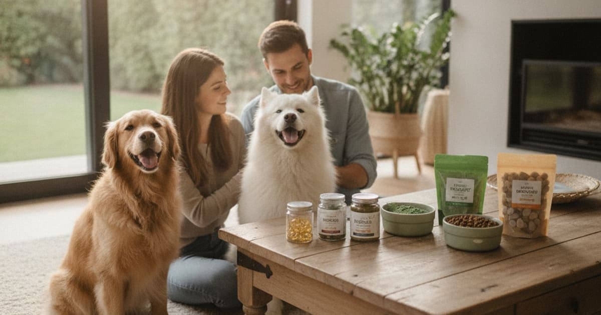A dog being cared for at home, illustrating krill oil alternatives for dogs: 2026 options compared