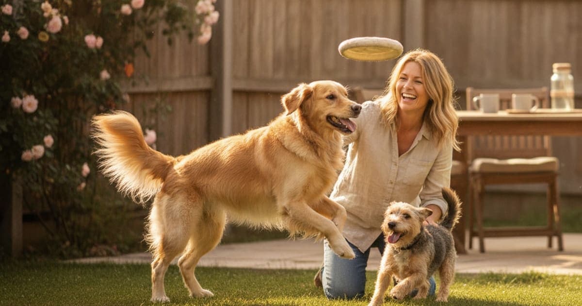 A dog being cared for at home, illustrating msm vs turmeric for dogs