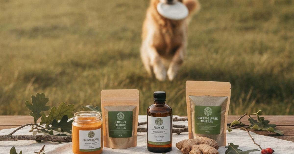 A dog being cared for at home, illustrating natural anti inflammatory supplements for dogs explained