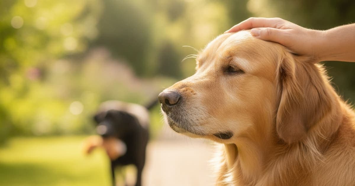A dog being cared for at home, illustrating nerve damage in dogs: signs, causes and what helps