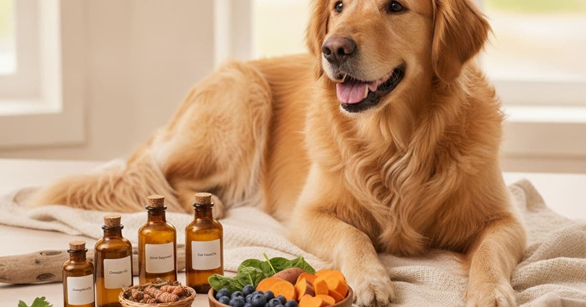 A dog being cared for at home, illustrating nutramax alternatives for dogs: 2026 options compared