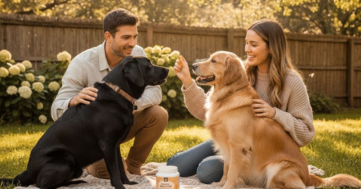 A dog being cared for at home, illustrating omega-3 alternatives for dogs: 2026 options compared