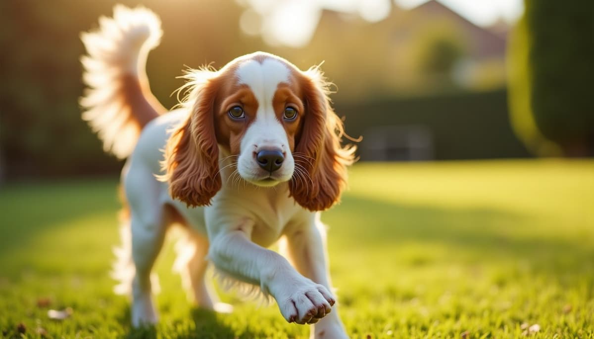 A dog being cared for at home, illustrating fish oil for dogs joints