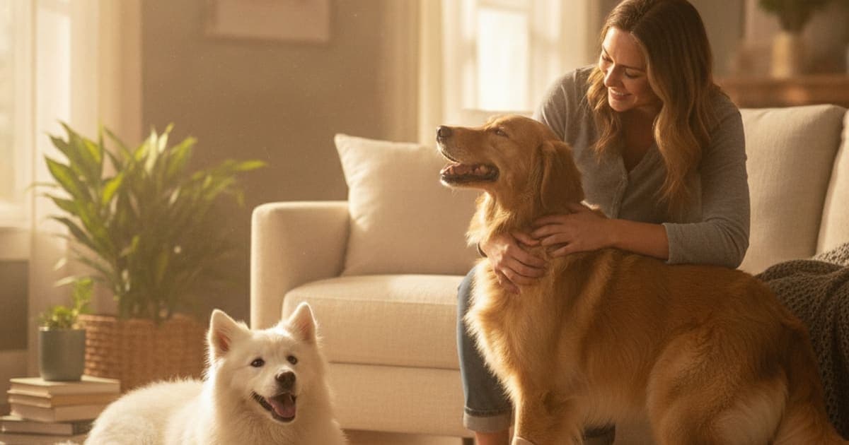 A dog being cared for at home, illustrating partial ccl tear in dogs: signs, causes and what helps