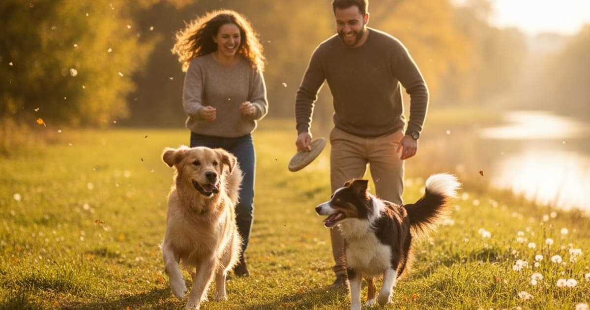 A dog being cared for at home, illustrating peptides for dogs with arthritis