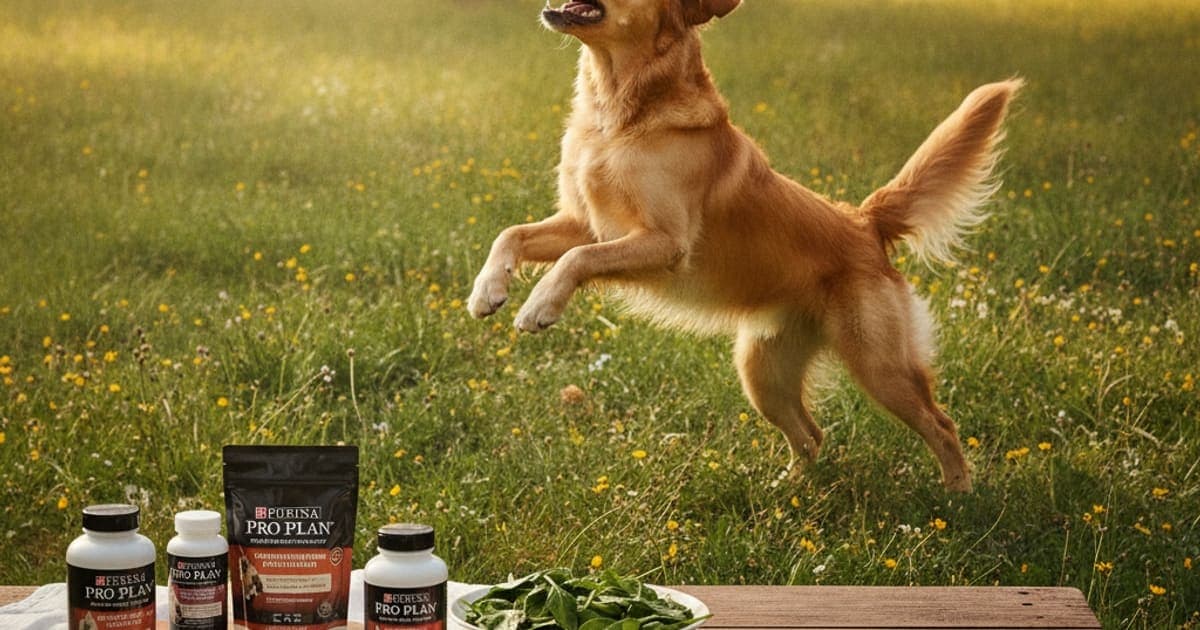 A dog being cared for at home, illustrating purina pro plan supplements for dogs