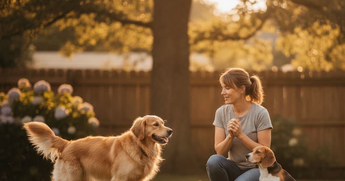 A dog being cared for at home, illustrating dog difficulty posturing to poop