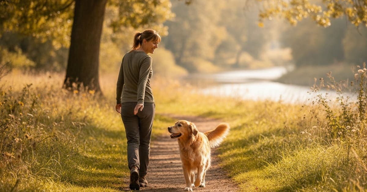 A dog being cared for at home, illustrating should i worry if my dog lags behind on walks? (signs)