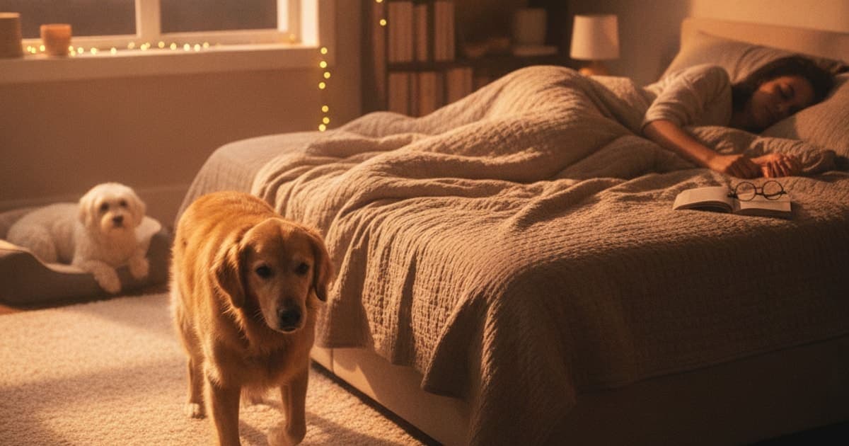 A dog being cared for at home, illustrating should i worry if my dog is restless at night? (signs)