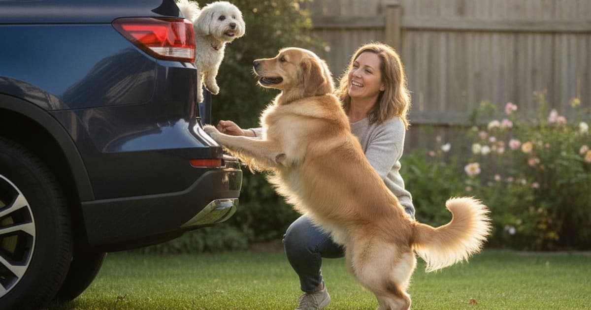 A dog being cared for at home, illustrating should i worry if my dog has trouble jumping in the car
