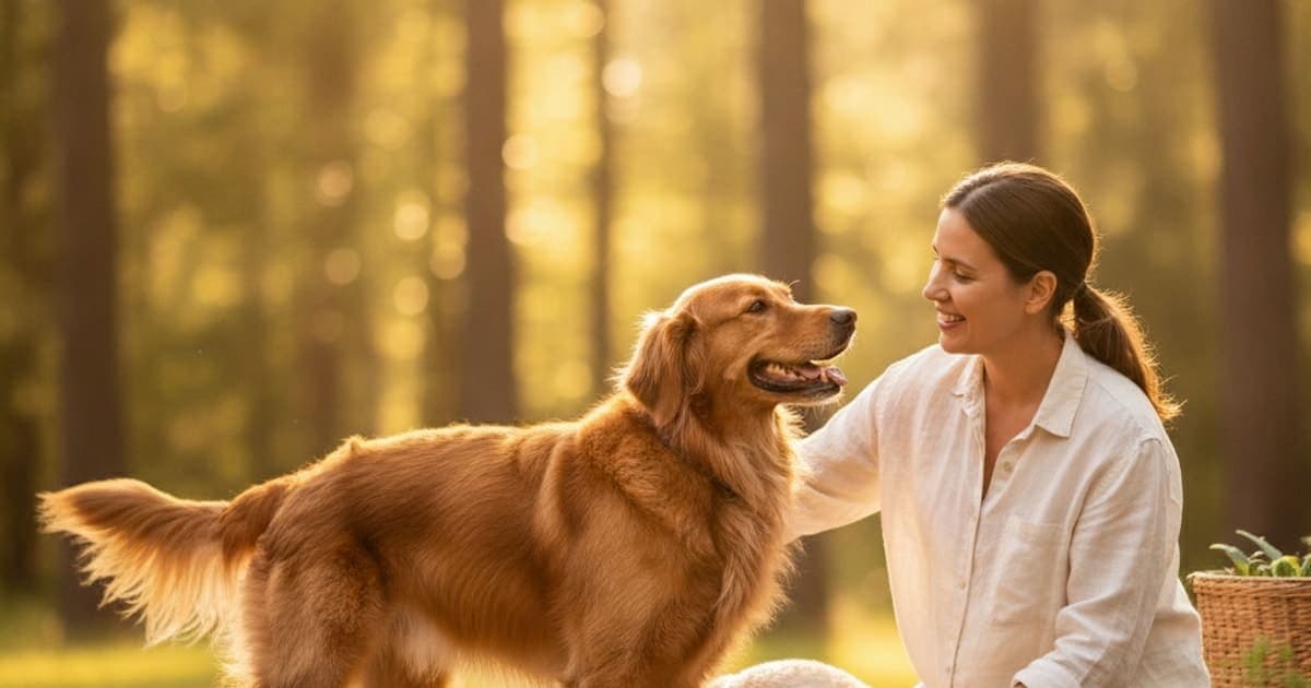 A dog being cared for at home, illustrating skin supplements for dogs