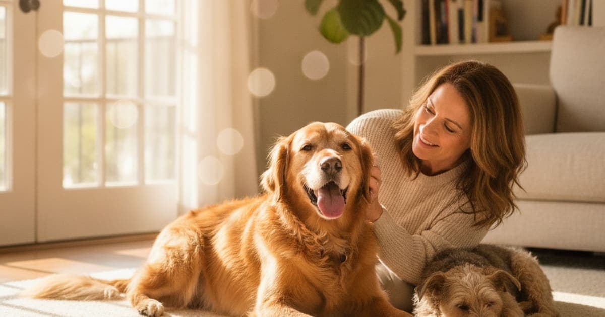 A dog being cared for at home, illustrating supplements for cushing's disease in dogs: what to know