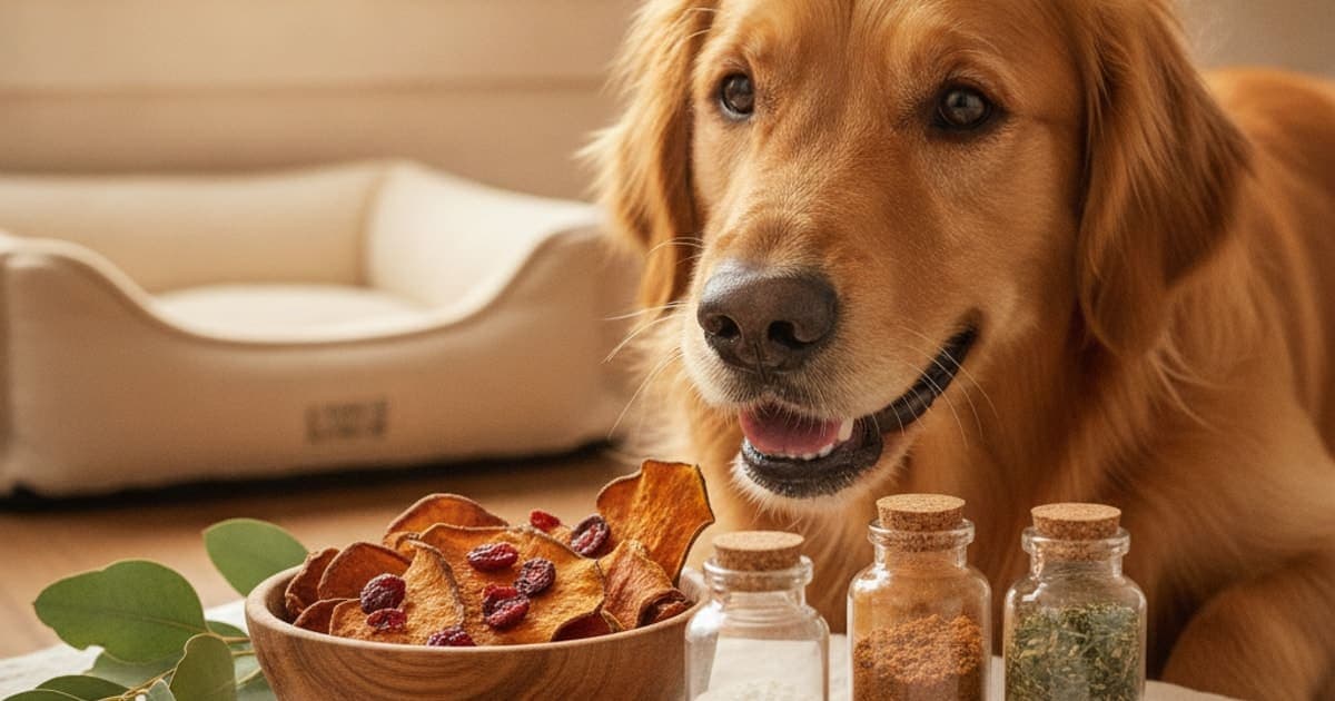 A dog being cared for at home, illustrating tb-500 bulk pricing in 2026 for dogs