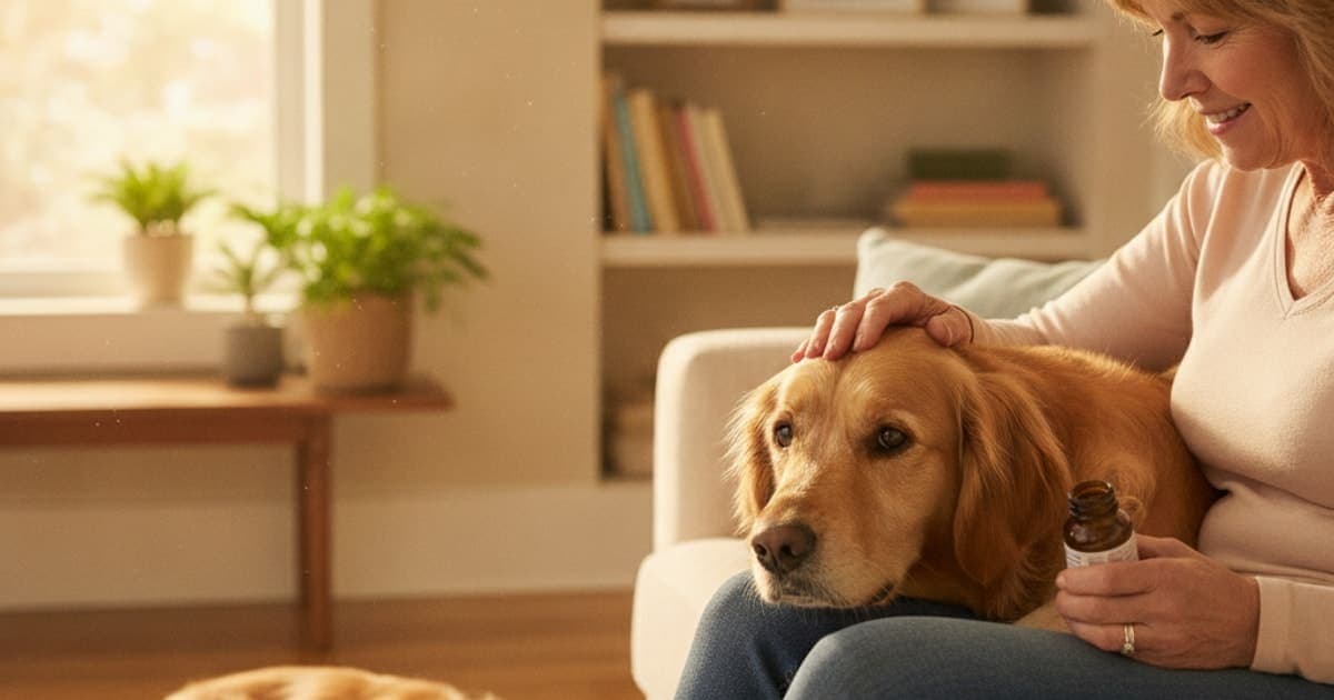 A dog being cared for at home, illustrating tb-500 and dogs with epilepsy: what owners should know
