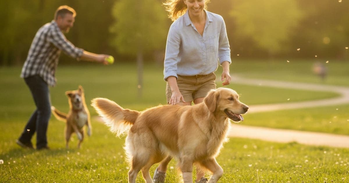 A dog being cared for at home, illustrating tb-500 for achilles tendon injury in dogs: does it work