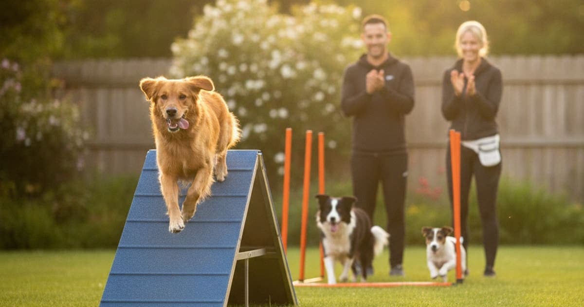 A dog being cared for at home, illustrating tb-500 for agility dogs: what handlers should know