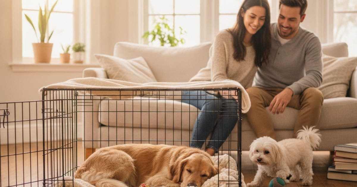 A dog being cared for at home, illustrating tb-500 for crate rest in dogs: does it work