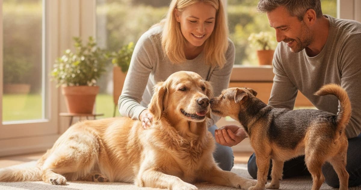 A dog being cared for at home, illustrating tb-500 for fibrocartilaginous embolism in dogs (fce)
