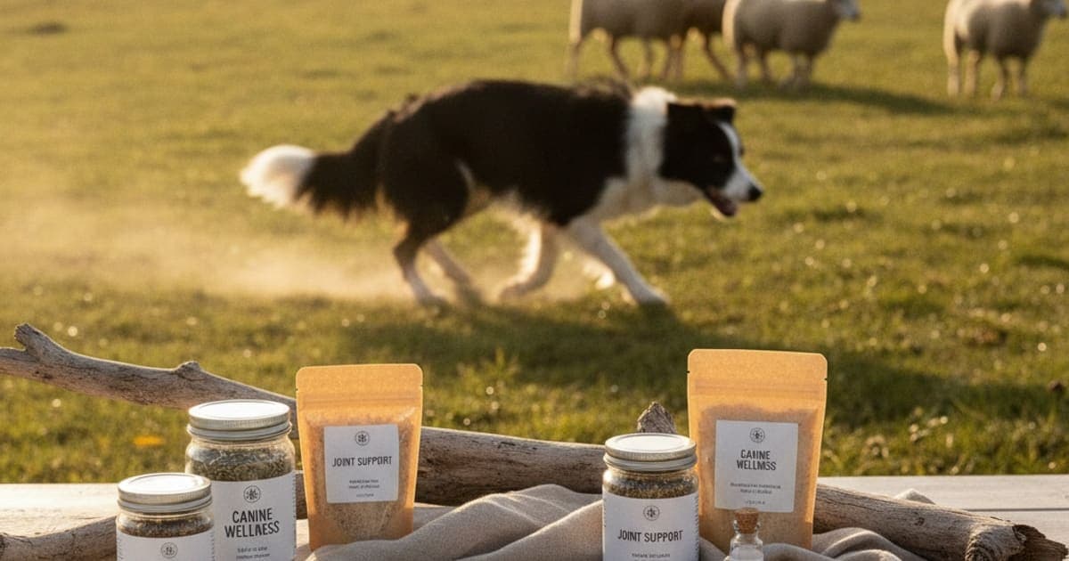 A dog being cared for at home, illustrating tb-500 for herding dogs: working-dog recovery support