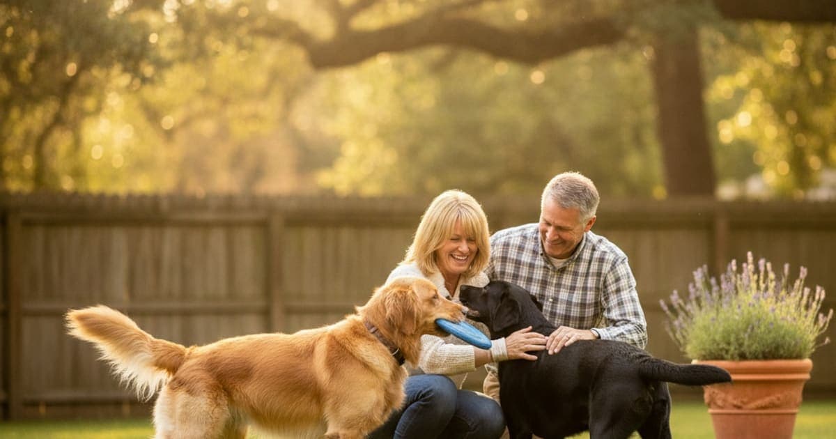 A dog being cared for at home, illustrating tb-500 for large breed dogs: what owners should know