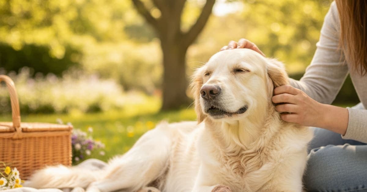 A dog being cared for at home, illustrating tb-500 for lick granuloma in dogs: does it work