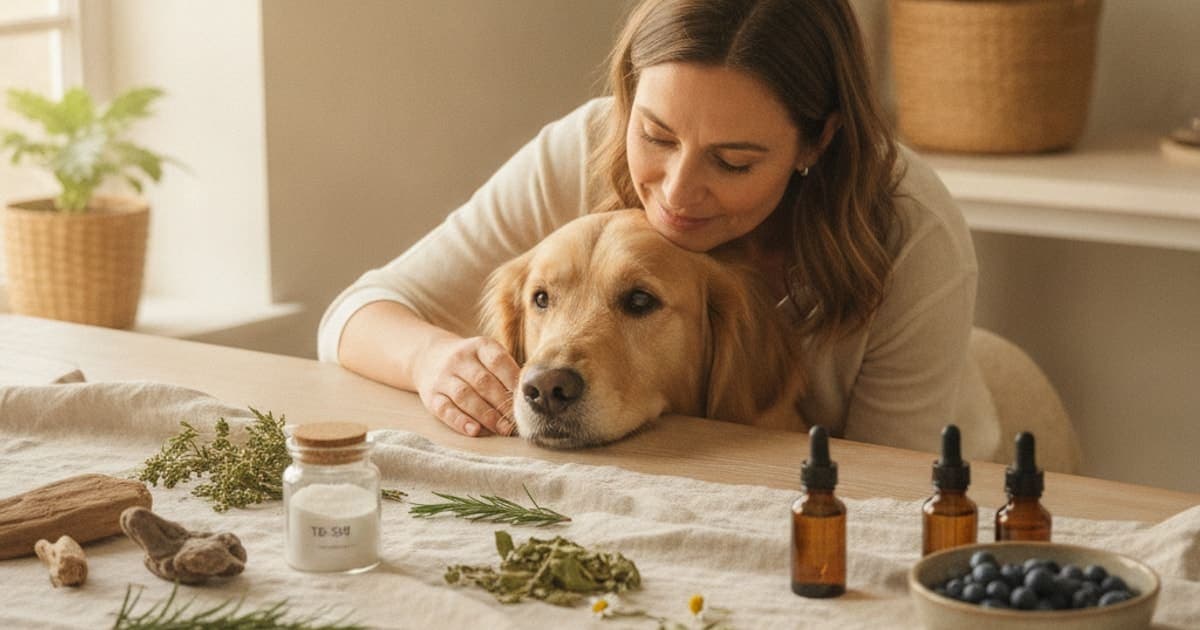 A dog being cared for at home, illustrating tb-500 for partial ccl tear in dogs: does it work