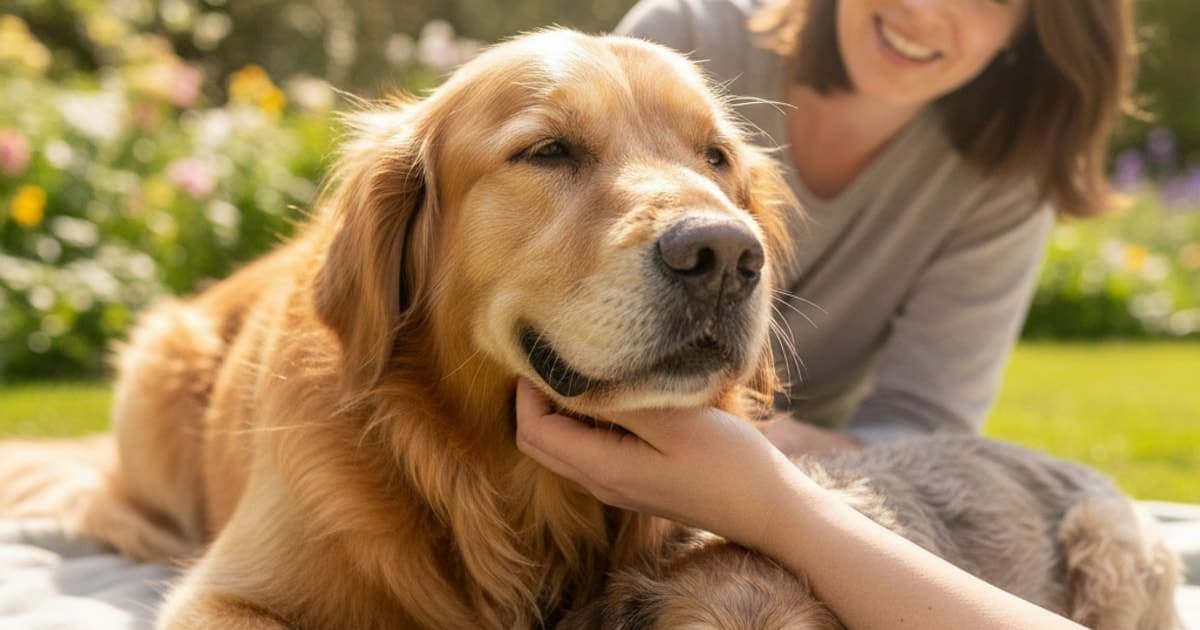 A dog being cared for at home, illustrating tb-500 for pressure sores in dogs: does it work