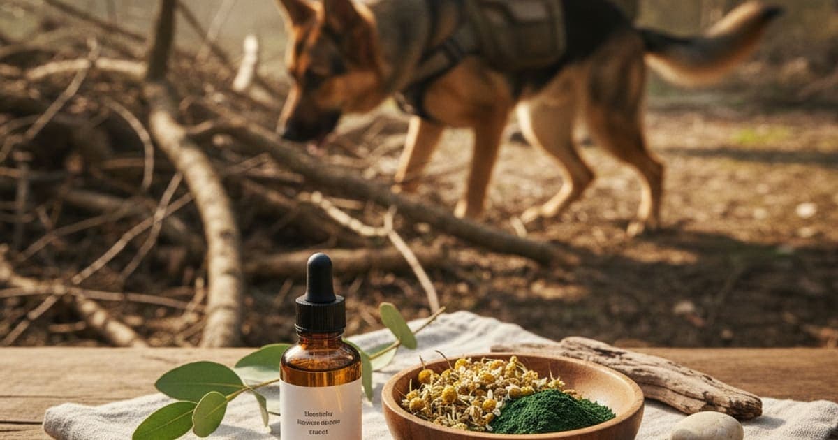 A dog being cared for at home, illustrating tb-500 for search and rescue dogs: what it does