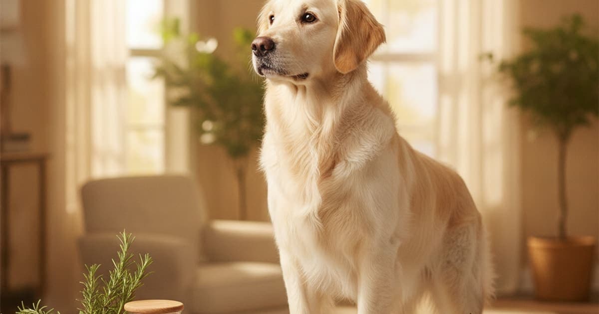A dog being cared for at home, illustrating tb-500 for show dogs: what handlers should know