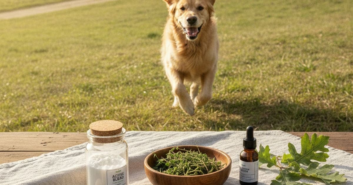A dog being cared for at home, illustrating tb-500 for torn acl in dogs: does it work