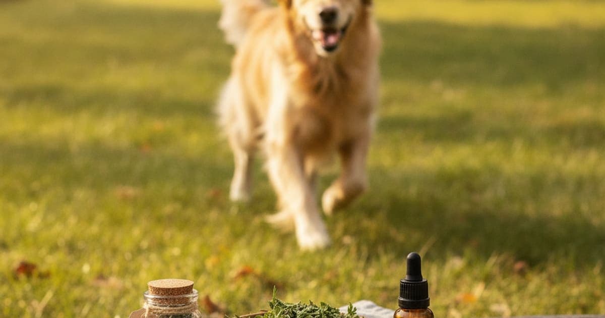 A dog being cared for at home, illustrating tb-500 for torn ligament in dogs: does it work