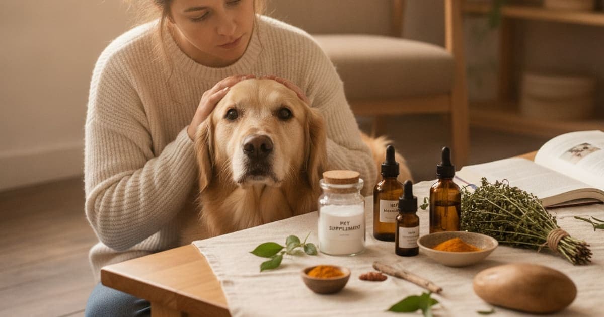 A dog being cared for at home, illustrating tb-500 for dogs