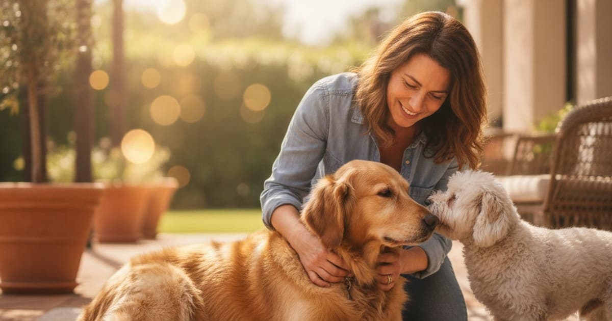 A dog being cared for at home, illustrating tb-500 loading dose for dogs: what it means