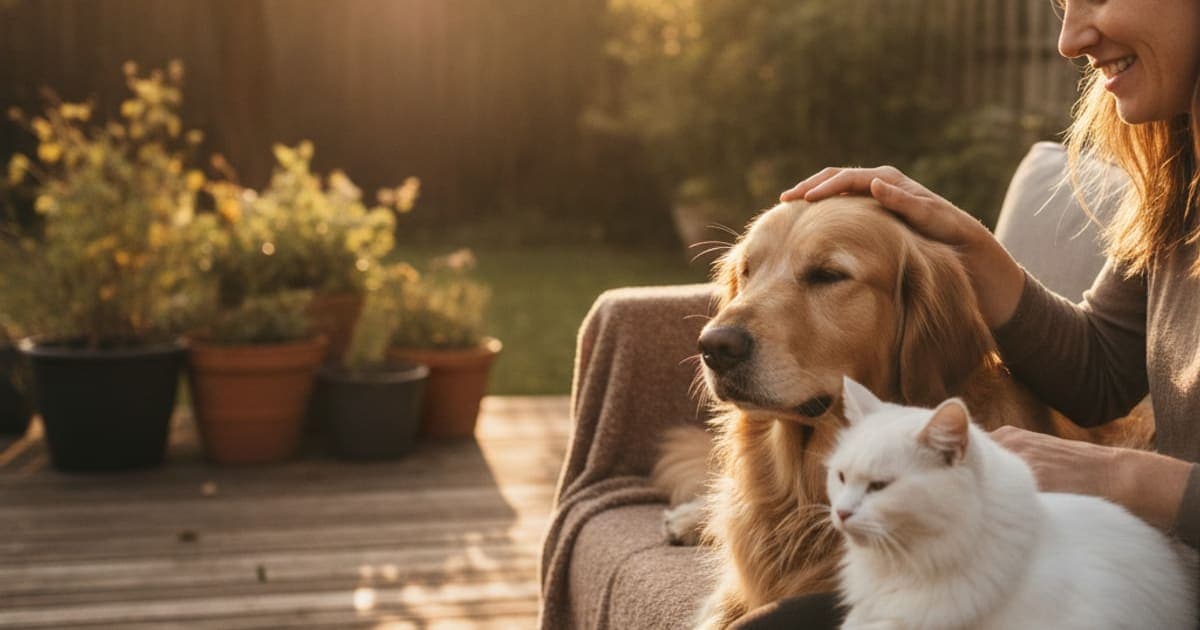 A dog being cared for at home, illustrating tb-500 missed dose for dogs