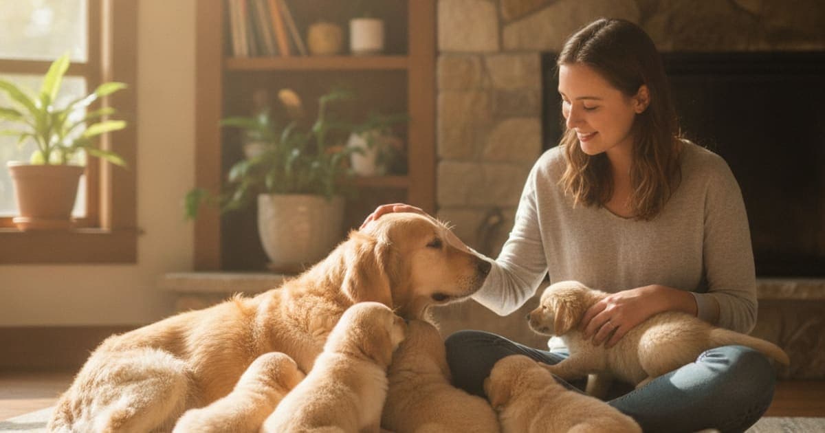 A dog being cared for at home, illustrating tb-500 and nursing dogs: what owners need to know
