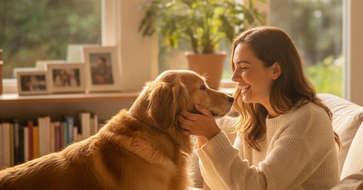 A dog being cared for at home, illustrating tb-500 oral vs injection for dogs