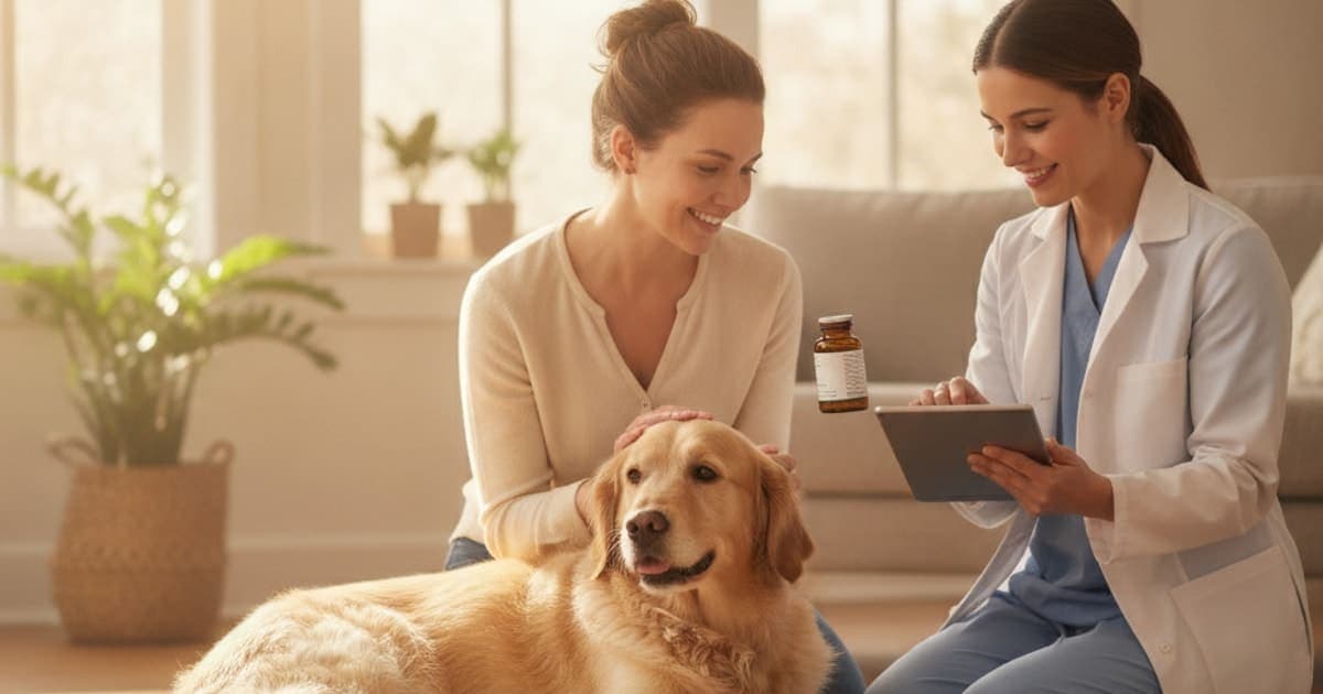 A dog being cared for at home, illustrating tb-500 and pregnant dogs: what owners need to know