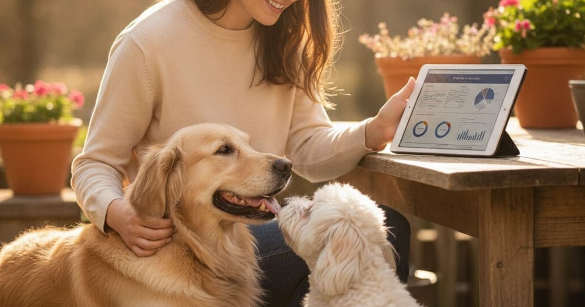 A dog being cared for at home, illustrating reading a tb-500 coa for dogs
