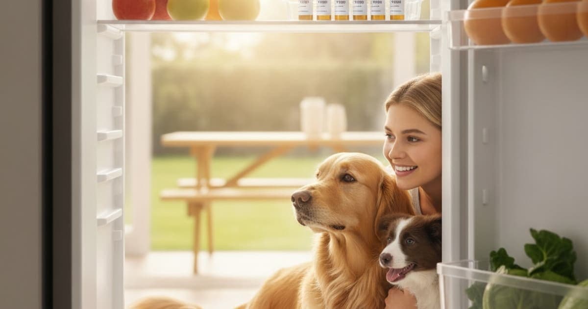 A dog being cared for at home, illustrating tb-500 refrigeration for dogs: storage and handling