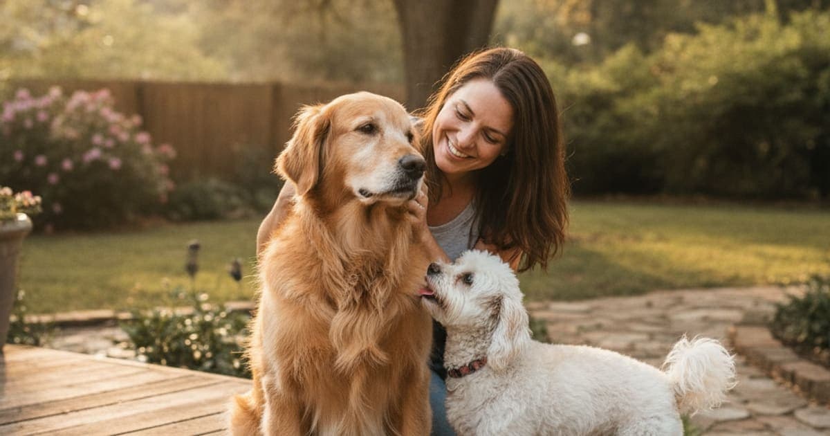 A dog being cared for at home, illustrating tb-500 and nsaids for dogs: what owners should know